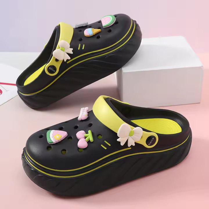 Sandalias De Plataforma Para Mujer Con Encantos Kawaii Antideslizantes EVA Para Interior Exterior Jardín Playa - 1