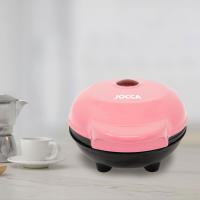 Gofrera rosa redonda Jocca con placas antiadherentes, diseño compacto en 12cm, compartimento para cable, carcasa de tacto frío, 500W de potencia. Gofres perfectos en 2-3 Minutos - Ideal para desayunos y postres. - details 0