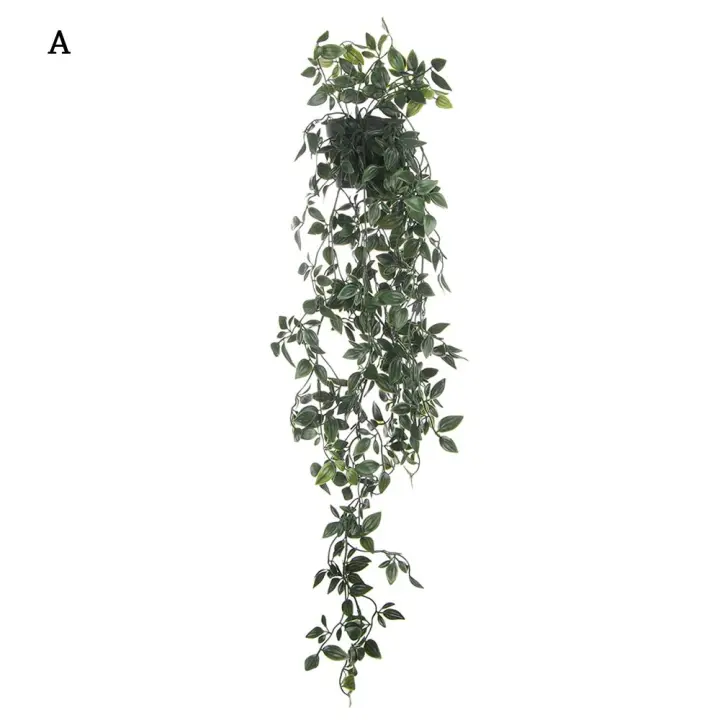 Plantas Artificiales Colgantes Con Maceta Vinateras Postizas Para Estante Decoración De Hogar Planta Artificial En Vaso - 1