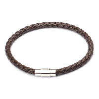Pulsera De Cuero Para Hombres Y Mujeres Diseño Sencillo Con Botón De Acero Inoxidable Multicolor Regalo De Día De San Valentín Joyería Para Muñeca - details 3