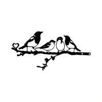 1Pc Arte De Pared Silueta De Acero De 4 Pájaros En Un Ramo Decoración De Jardín Patio Exterior Estilo Metálico Sin Originales Ni Certificaciones - details 6