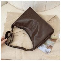 Bolso De Hombro Para Mujer De Cuero PU Vintage Estilo Maillard Casual Gran Capacidad Textura Moda Cruzado Bolso De Compa\u00f1ero - details 15