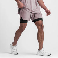 Shorts De Verano 2023 Para Hombre Deporte Fitness Running Doble Capa Quick-drying Two-in-One Estilo Casual Cierre Con Cordón - details 9