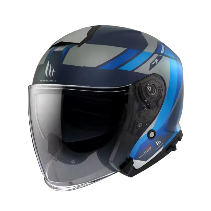 Casco De Moto Jet Thunder 3 Mt Helmets - 1