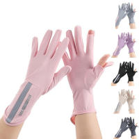 Guantes de Protección solar para Mujer, de Verano, Medios y largos, Finos, antideslizantes, de Seda de Hielo, para conducir, Anar en Bicicleta, para llevar, Pescar, guantes De Dos Dedós con fugas - details 2