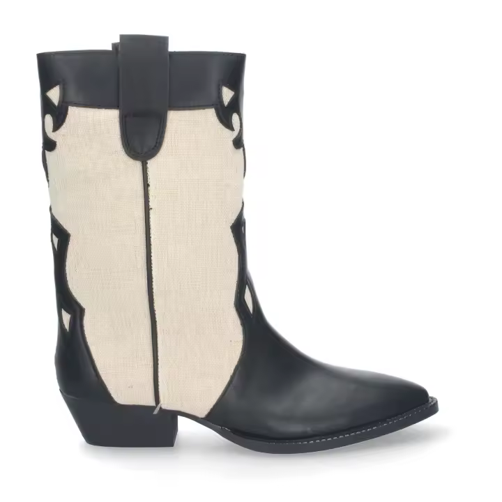 PuntoSalao Botas tacón campero bajo para mujer color negro M4010 - 1