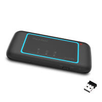 Teclado Retroiluminado Con Pantalla Táctil Air Mouse Y Touchpad LED Colorido Wireless Con Receptor USB Ajustable Brillo - details 2
