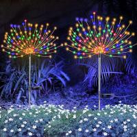 Lámpara De Fuego Solar Con 150 LED Luz De Cadena De Hadas Impermeable Para Decoración De Jardín Y Paisaje 8 Modos De Iluminación Para Fiestas Al Aire Libre - details 3