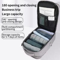 Mochila de viaje cabina avion, gran capacidad, con USB, 46cm*30cm*16-26cm - details 1