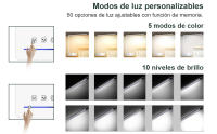 lámpara Led Escritorio, Flexo de Escritorio con luz nocturna, lampara de escritorio con control táctil, Puerto de carga USB, 10 niveles de luminosidad 5 modos, Temporizador de 45min, (Blanco) - details 1