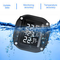 Sistema De Monitoreo De Presión De Neumáticos Para Motocicleta Powstation TPMS Wireless Con Alarma De Temperatura Y Pantalla Colorida Recarga Solar - details 16
