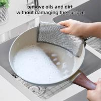 Paño De Limpieza Mágica Individual Para Cocina 50/3 Piezas Metal Acero Con Alambre Herramientas De Limpieza Ecológicas Para Lavado De Ollas Y Platos - details 2