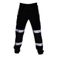 Pantalones De Seguridad Para Hombre Uniforme De Trabajo Con Rayas Reflectantes Pantalones Deportivos Sueltos Y Patchwork Tejidos De Algodón Y Lino Tipo De Tela: TWILL Secado Rápido - details 1