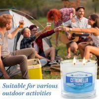 210 Hours Citronella Candles Outdoor, Citronella Candle Set 6 Pack, 100% Soy Wax Candle, Citronella Candles Outdoor, Candles for Balcony, Patio, Garden, Camping, Summer Gift - details 6