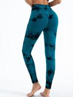Pantalones De Yoga Para Mujer Leggings De Gimnasio Sin Costuras Tie Dye Cintura Alta Elásticos Para Correr Y Fitness Pantalones Casuales Con Glúteos De Pera - details 7