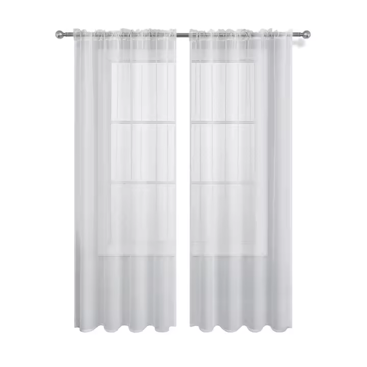Cortina De Pared Morocana Dorada Y Blanca Para Decoración De Habitaciones Y Salones Modernas Cortina Translúcida De Poliéster Sin Cierre - 1