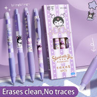 Bolígrafo De Gel Erasable Kuromi 0.5mm Tipo De Presión Lindo Set De Estación Sanrio Suministros Escolares Para Niños Kawaii Regreso a La Escuela - details 0