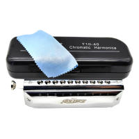Harmonica Cromática T10-40 En Clave De C Con 10 Agujeros Y 40 Tonos Organ De Bocina Profesional Para Adultos Estudiantes Y Profesionales - details 1
