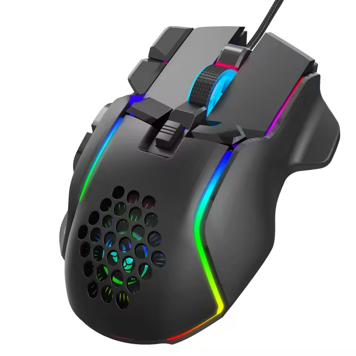 Ratón De Juego Con 10 Botones 12800 DPI USB Retroiluminado RGB Programable Para Laptop PC Y Desktop Accesorios De Computadora - 1