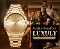 Reloj De Pulsera De Lujo Para Hombres Y Mujeres En Color Rosa Oro Con Correa De Acero Inoxidable Y Cierre De Seguridad Reloj De Moda Negra Resistente Al Agua De 40mm - details 15
