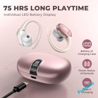 Auriculares Bluetooth 5.3 Deportivos Con Mango IPX7 Impermeables Wireless 75 Hrs Pantalla LED Botones Físicos Para Videojuegos Y Oficina - details 6