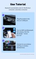 Adaptador 2en1 Inalámbrico Carplay Android Auto XUDA Mini Para Coche Con Luces Coloreadas Compatible Con Suzuki Swift Vitara S-Cross Carry Jimny Sport USB+TYPE-C Puerto Bluetooth 5.0 - details 10