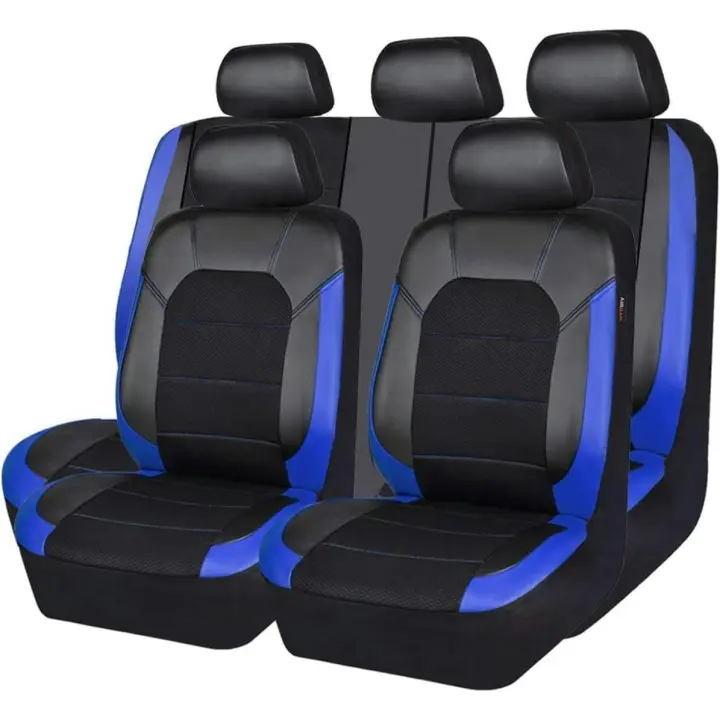 Juego de fundas universales para los asientos de coche para Renault Scenic 3, Megane Sport, Megane 2, Megane 3, Megane II, Megane Scenic, accesorios para Coche, color Azul. - 1