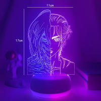 Lámpara De Noche LED Anime 3D Gamer De Dos Tonos Con Control Remoto Decorativa Para Habitación Y Hogar Figuras Con 7/16 Colores - details 1