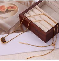 Collar De Acero Inoxidable Con Colgante De Ojo De Tigre Para Hombres Y Mujeres Resistente Al Agua Cadena De Cuello Para Parejas Joyería Moda Para Fiestas - details 5
