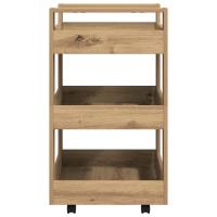 Carro de cocina vidaXL Roble Artisan 60x45x80 cm Madera de ingeniería - details 4