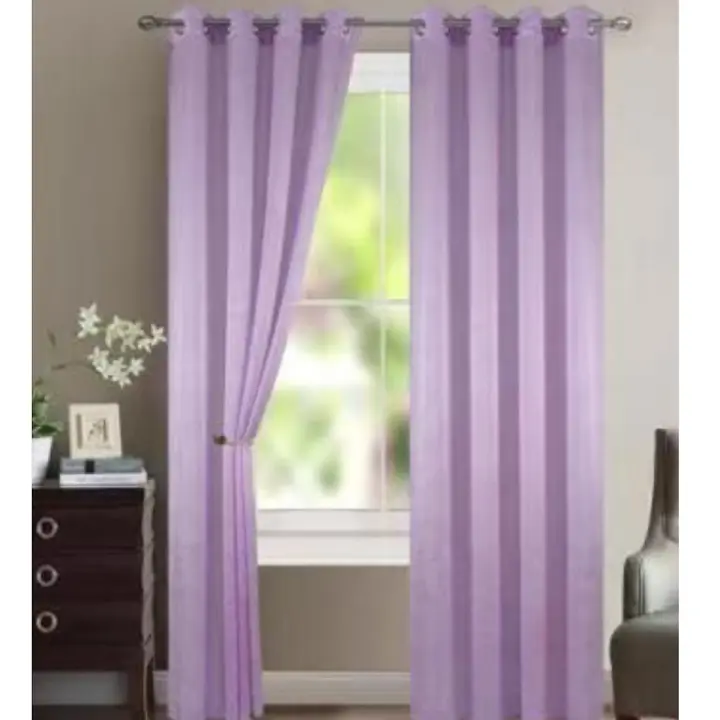 2 Cortinas  Visillos Microfibra, Efecto Arrugado con 8 Ojales, 140 x 260 cm, Listo para Colocar) 6033 - 1