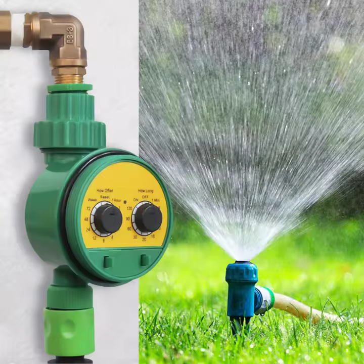 Sistema De Riego Automático Para Jardín Con Timer Fácil De Configurar Y Válvula De Bola Controlador De Riego Exterior Para Prados - 1