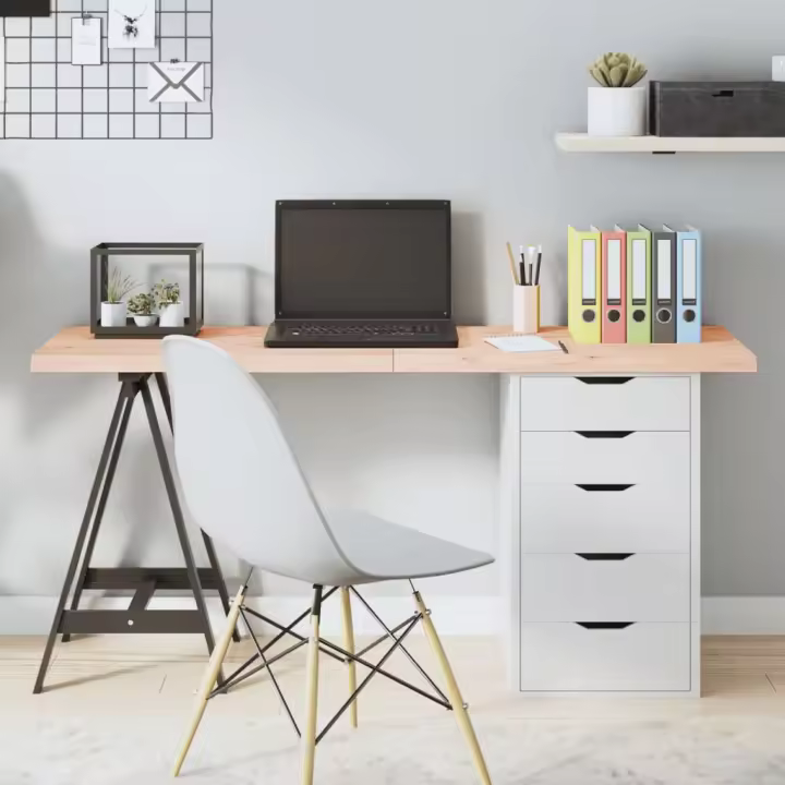 Tabla superior 140x60x(2-4)cm en Roble sólido sin tratar - 1