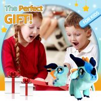 Juguete De Peluche Dragón De Ojos Grandes Kawaii Azul Para Niños Y Niñas Decoración De Habitación Juguetes Suaves De Dinosaurio Para Bebés - details 0