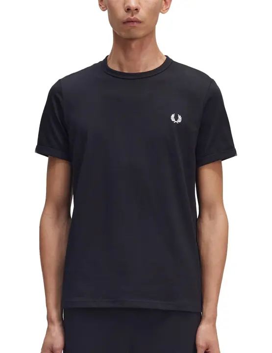 Camiseta Fred Perry Ringer Negro - 1