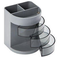 Porta Bolígrafos Con 3 Compartment Rotatorios En Arco Soporte Para Escritorio De Oficina Y Escuela Organizador De Suministros De Oficina - details 7
