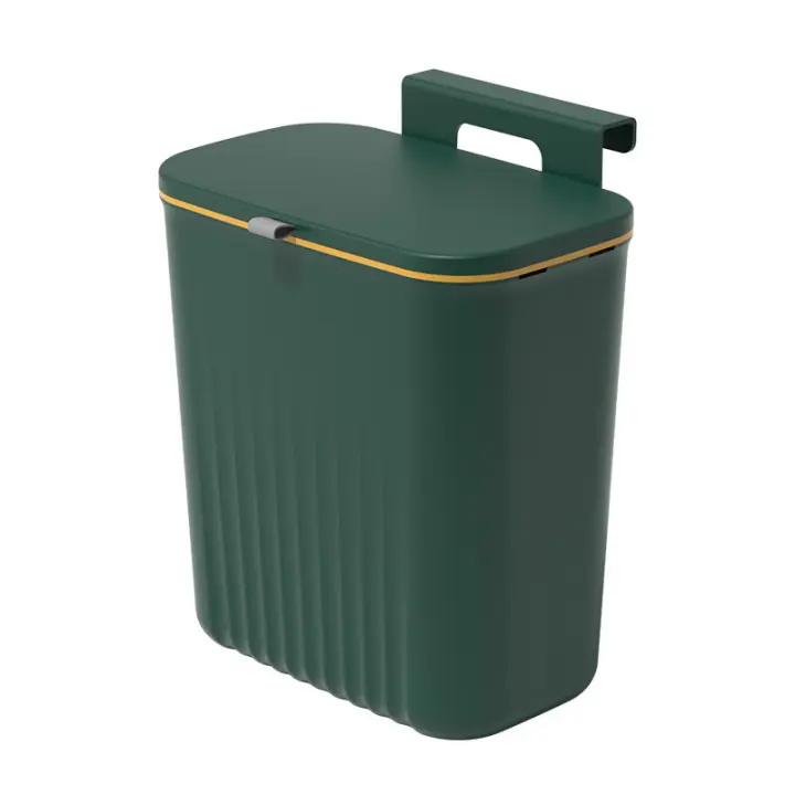 Basurero Portátil Colgante Con Tapa Deslizante Para Cocina Bin De Olor Colgante En La Pared Herramientas De La Casa - 1