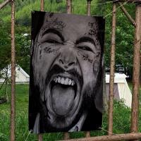 Bandera Colgante De Poliéster Impresa Con Patrón Creativo De Post Malone Estrella Del Rap Y Cantante Estándar Variable Para Decoración Y Publicidad - details 10