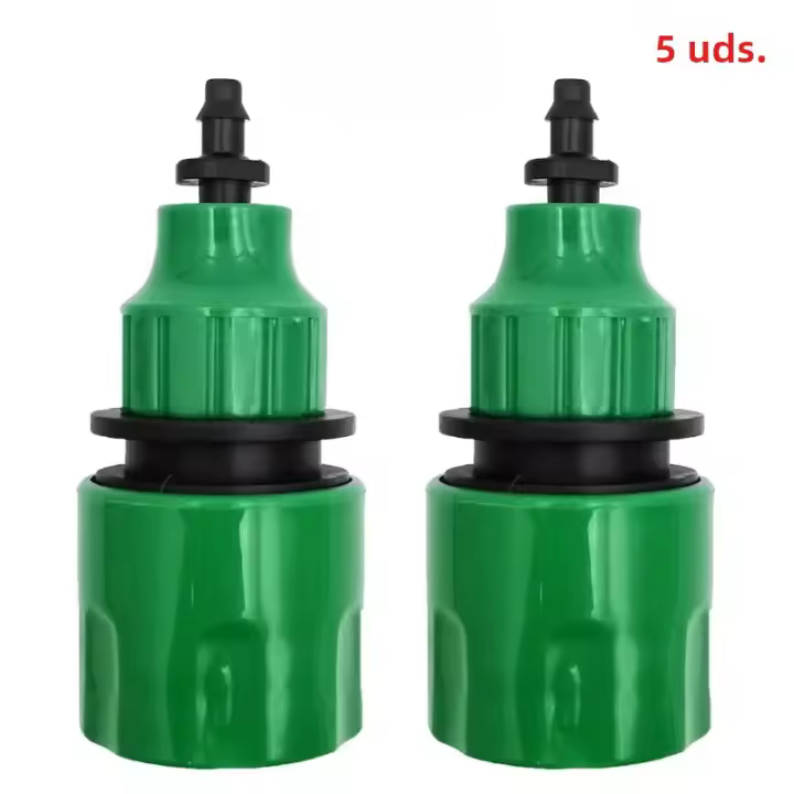 Conector Rápido De Tubo De Agua 5pcs Para Sistemas De Riego Por Aspersión Y Jardín Material Plástico PVC Piezas De Equipo De Riego - 1