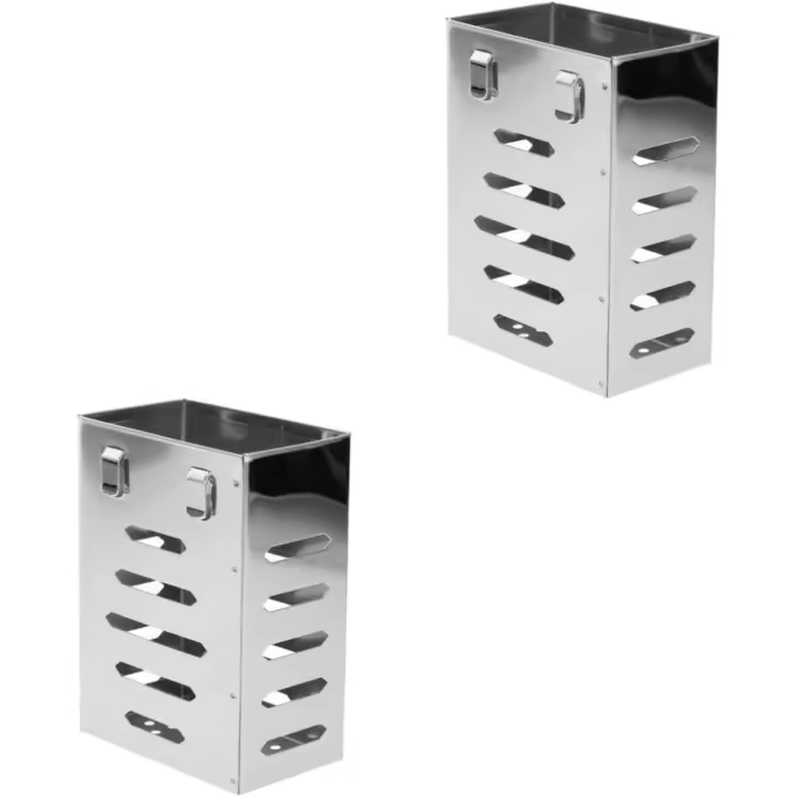 2 soportes para palillos, cubiertos de cocina, organizador de cubiertos para colgar en la pared, escurridor de cubiertos, soporte para utensilios. - 1