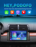 Podofo Radio de coche Android 2 Din para Volkswagen BMW E53 1999 2000 2001 2002 2003 2004 2005 Carplay 8+128GB AI Voice WIFI+4G DSP GPS Navegación Multimedia Reproductor de Video - details 0
