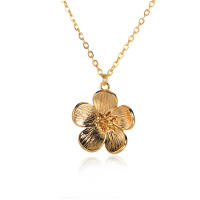 Collar De Cierre De Cadena Vintage Con Colgante De Flor 3D En Acero Inoxidable Para Mujer Joyería Estética De Moda Accesorios Para Todos - details 7