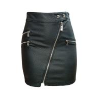 Falda de Cuero Sintético para Mujer Kellys - Elegante y Moderna - Ajustada - Cierre con Cremallera - Color Negro - Talla y Temporada Variadas - details 13