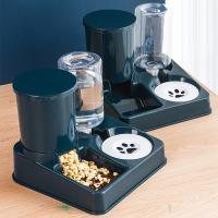 Dispensador Automático De Alimento Y Agua Para Gatos 2 En 1 Tilted Food Feeder Y Waterer De Plástico Para Todas Las Razas De Perros - details 6