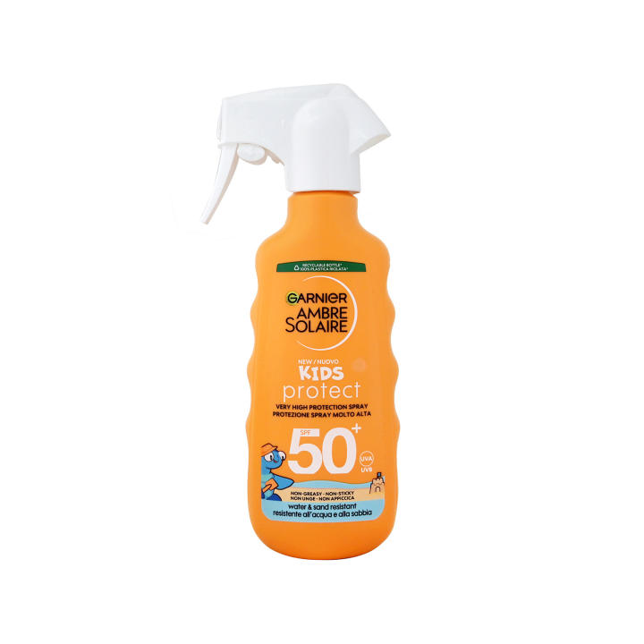 Garnier - Protector solar en spray Ambre Solaire Kids SPF50+ para niños, resistente al agua y formulado para piel… — oferta en Miravia