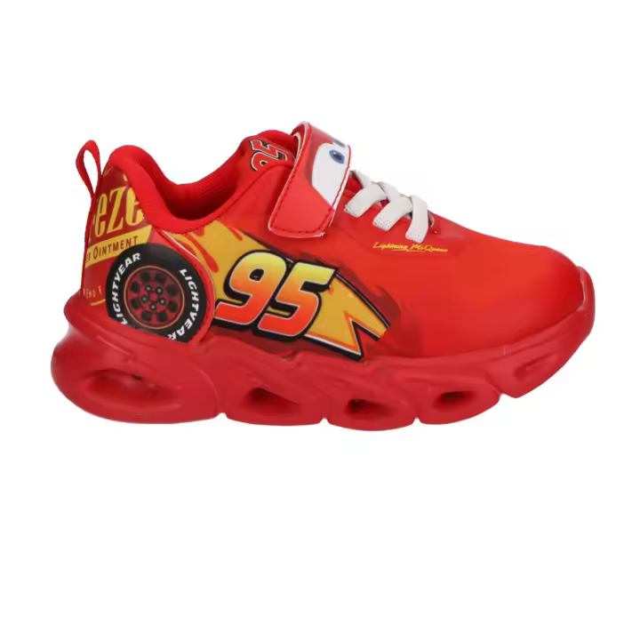 Deportivas Cars para Niños y Niñas - Zapatillas Rayo McQueen Suela Ligera EVA, Cómodas, Resistentes y Ajustables con Velcro, Ideales para Colegio, Parque y Uso Diario - 1