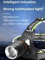 Linterna Frontal LED De Alta Potencia Con Función Sense Recargable Por USB Spot Light Fuerte Para Pesca Camping Excursionismo Y Uso Diario - details 0