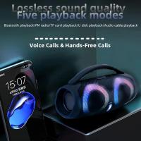 Altavoz Bluetooth Portátil De 100W Con Luz RGB Colorida Y Subwoofer Estéreo Inalámbrico Impermeable Para Exteriores Y Camping - details 4