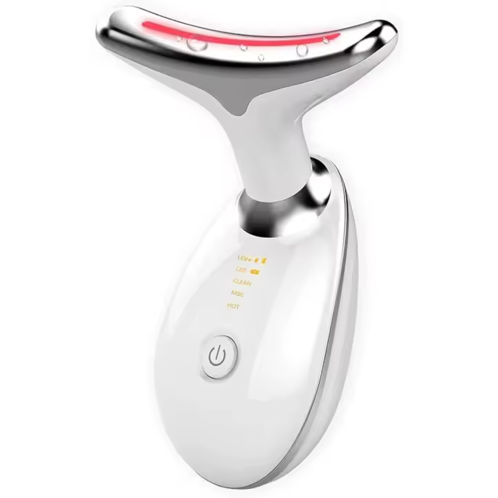 Terapia De Luz Roja LED Para Rejuvenecimiento De La Piel Máquina De Levantamiento Y Tensión Para Rostro Y Cuello Dispositivo De Belleza USB CABLE Fuente De Alimentación Plástico Tamaño 16*13*6cm - 1