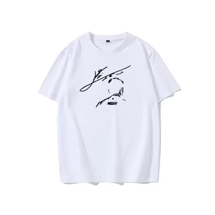 Camiseta De Messi Impresión Deportiva Con Estampado Del Perímetro De Fútbol Paris Barcelona Argentina Top Corto Para Equipo - 1